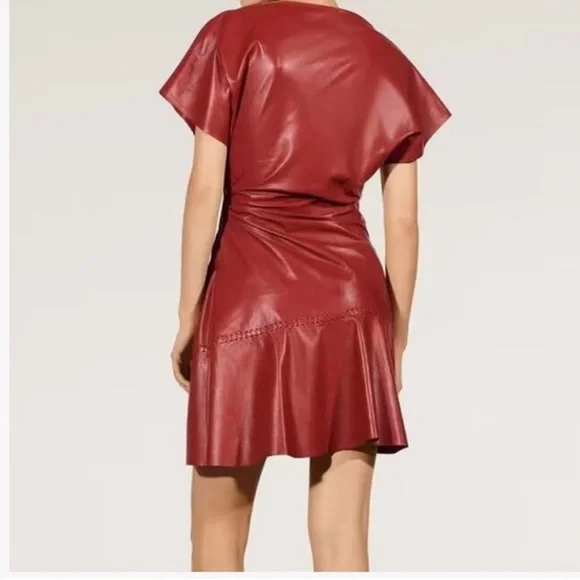 the temptation faux leather mini dress Fonteiro Faux Leather Mini Dress Black main image 0